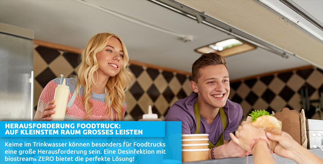 Hygiene im Foodtruck. Keime im Trinkwasser effektiv bekämpfen.